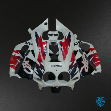 Honda CBR250RR (1988-1989) White & Red - Fairing Kit