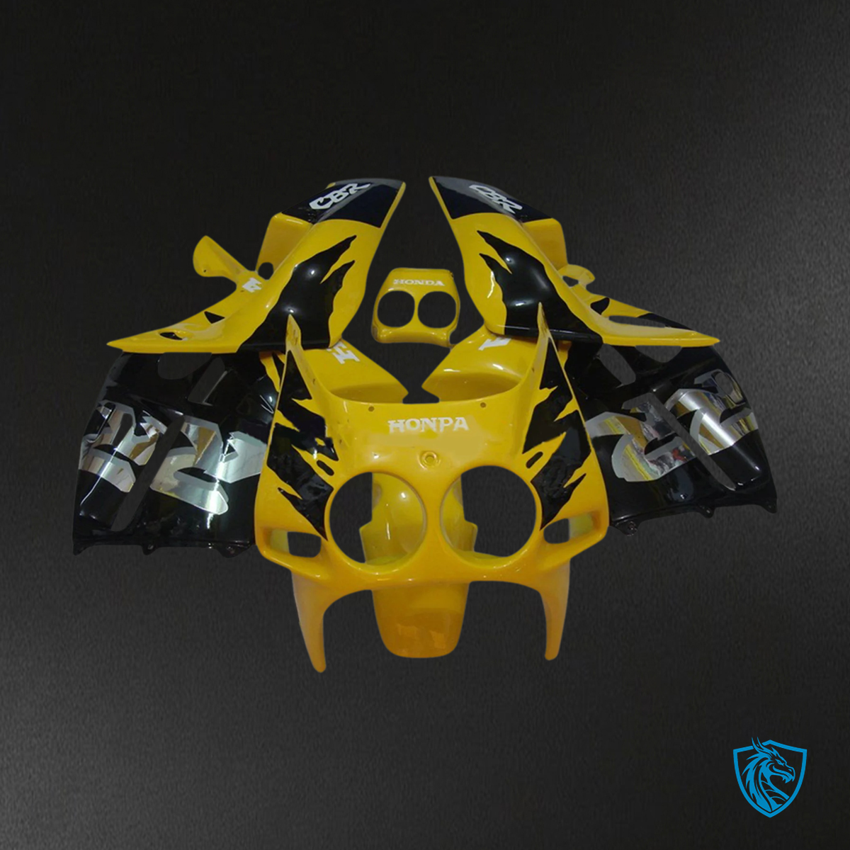 Honda CBR250RR (1988-1989) Yellow & Black - Fairing Kit