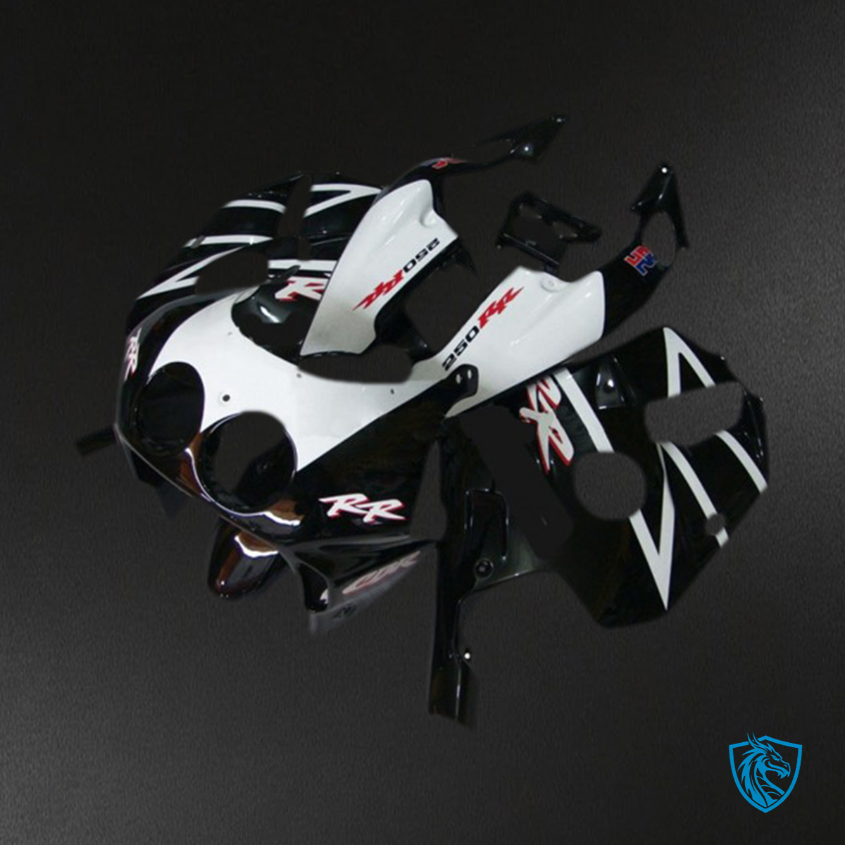 Honda CBR250RR (1990-1998) Black, With & Yellow Motorcycle - Fairing Kit | ABS Bodywork