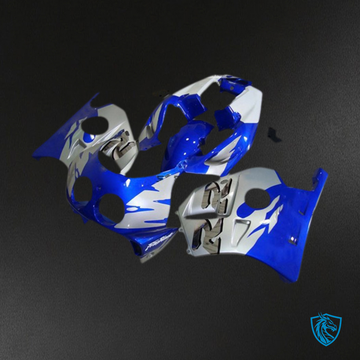 Honda CBR250RR (1990-1998) Blue, Silver & White - Custom ABS Fairing Kit