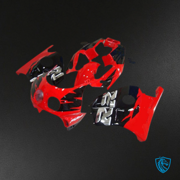 Honda CBR250RR (1990-1998) Red, Black & Silver Rr Motorcycle - Custom ABS Fairing Kit