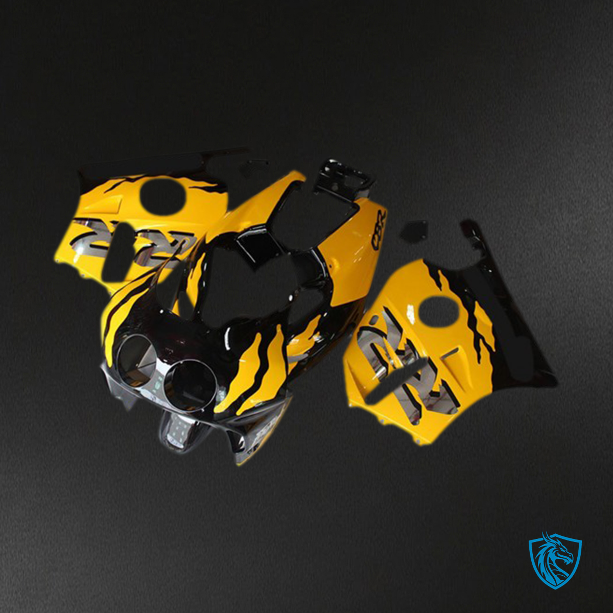 Honda CBR250RR (1990-1998) Yellow & Black Rr Fairing Kit - Aftermarket ABS Bodywork