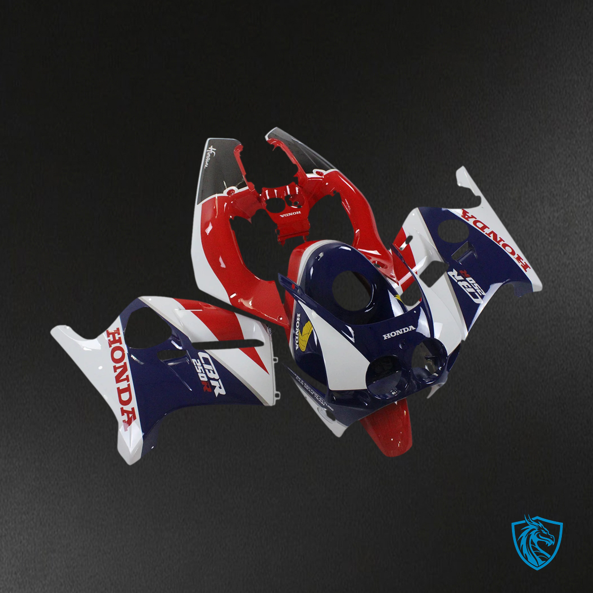 Honda CBR250RR MC19 (1988-1989) Red & Blue - Fairing Kit