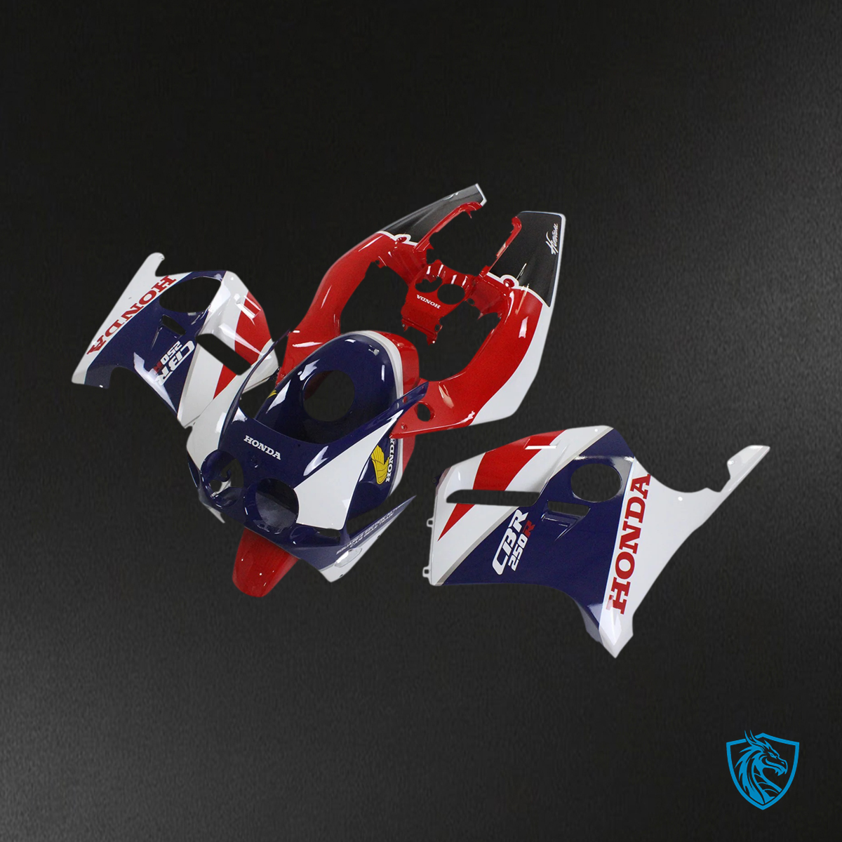 Honda CBR250RR MC19 (1988-1989) Red & Blue - Fairing Kit