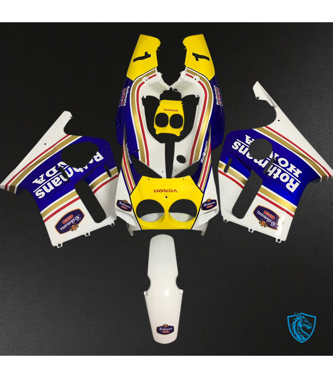 Honda CBR250RR MC19 1988-1989) Yellow & Blue - Fairing Kit