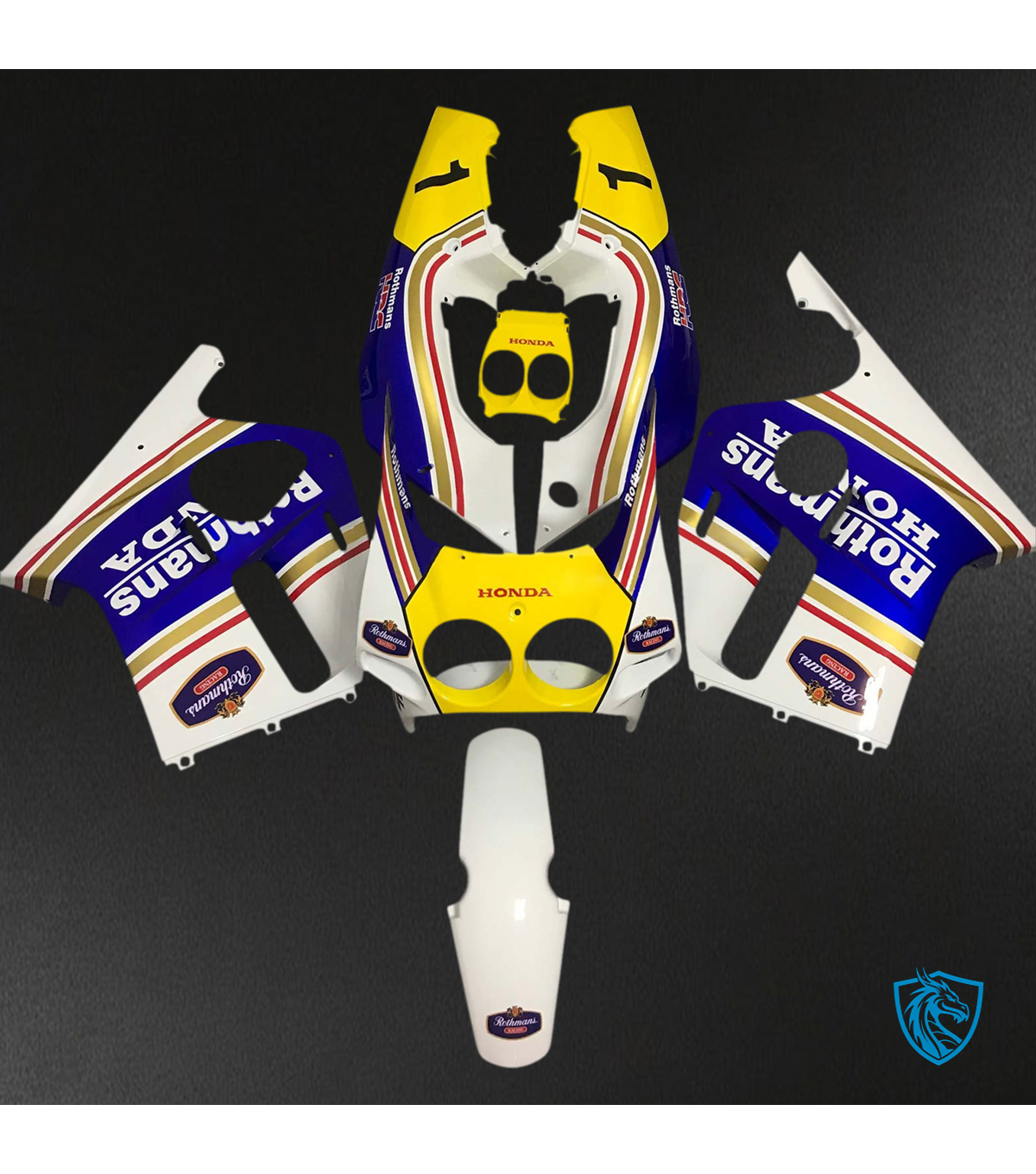 Honda CBR250RR MC19 1988-1989) Yellow & Blue - Fairing Kit