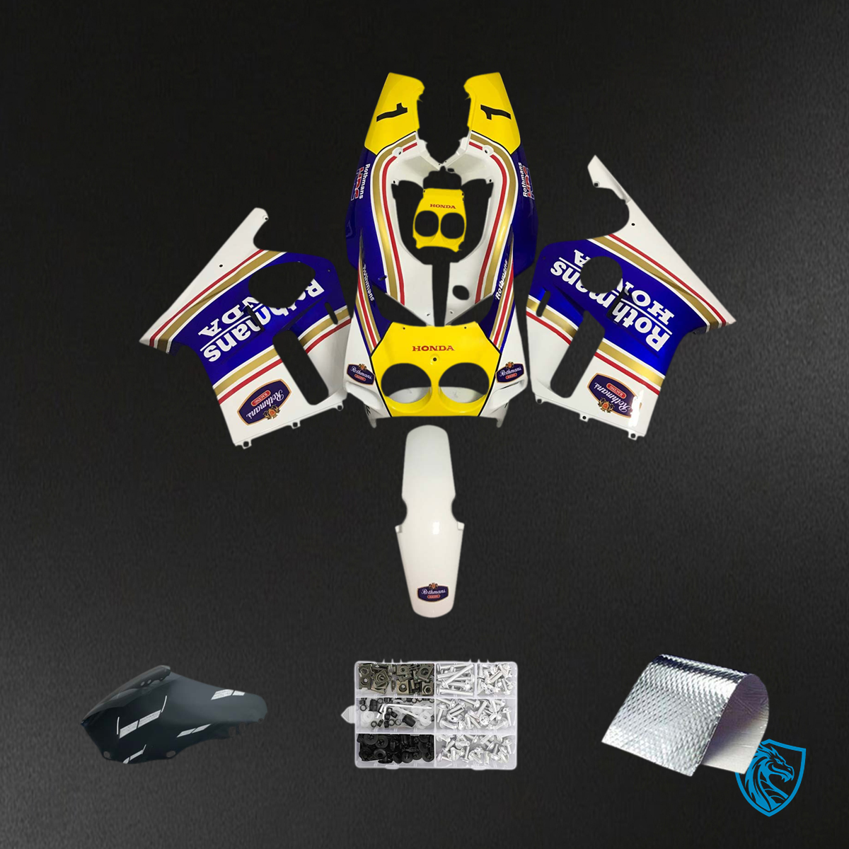 Honda CBR250RR MC19 1988-1989) Yellow & Blue - Fairing Kit