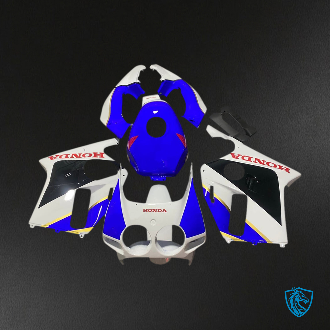 Honda CBR250RR MC19 (1988-1989 ) Fairing Kit - Blue White and Black - ABS Bodywork