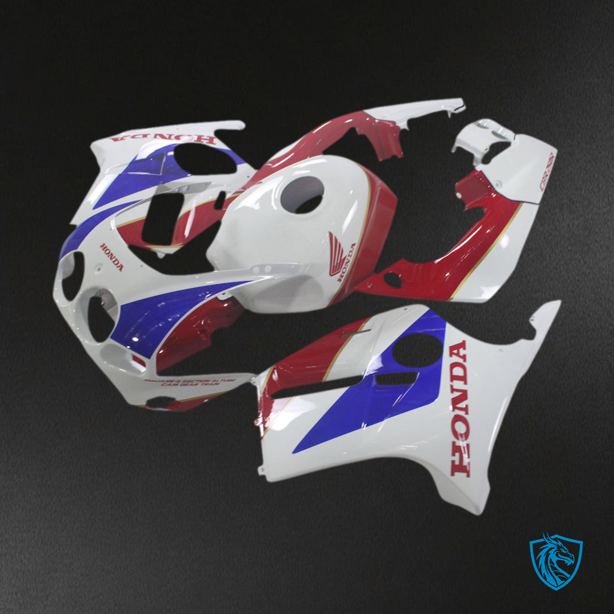 Honda CBR250RR MC19 (1988-1989) Fairing Kit - White, Red, and Blue - ABS Bodywork