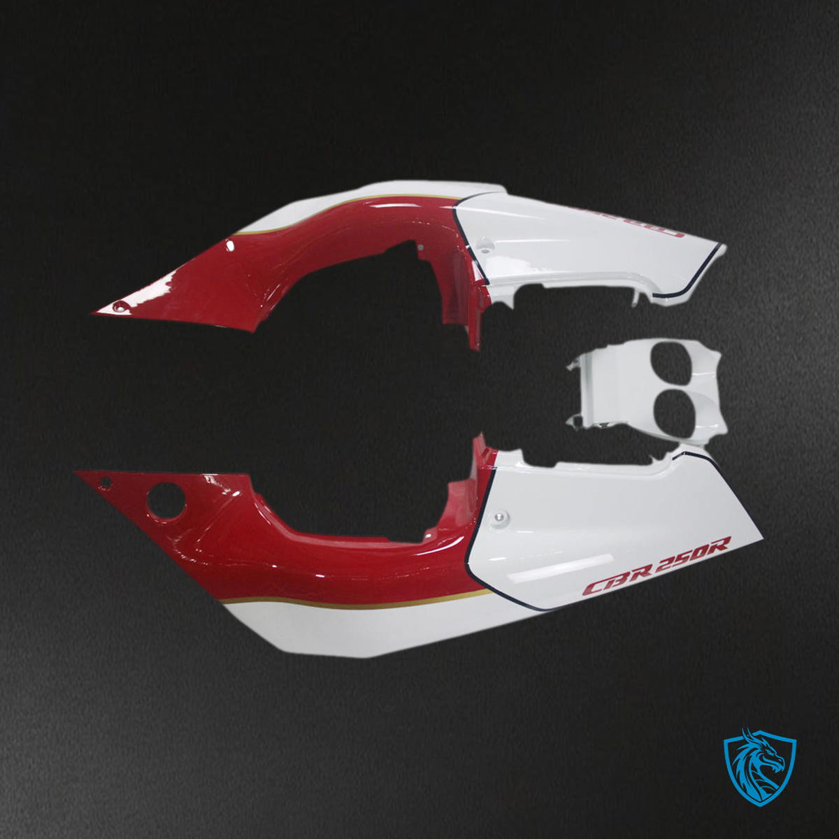 Honda CBR250RR MC19 (1988-1989) Fairing Kit - White, Red, and Blue - ABS Bodywork