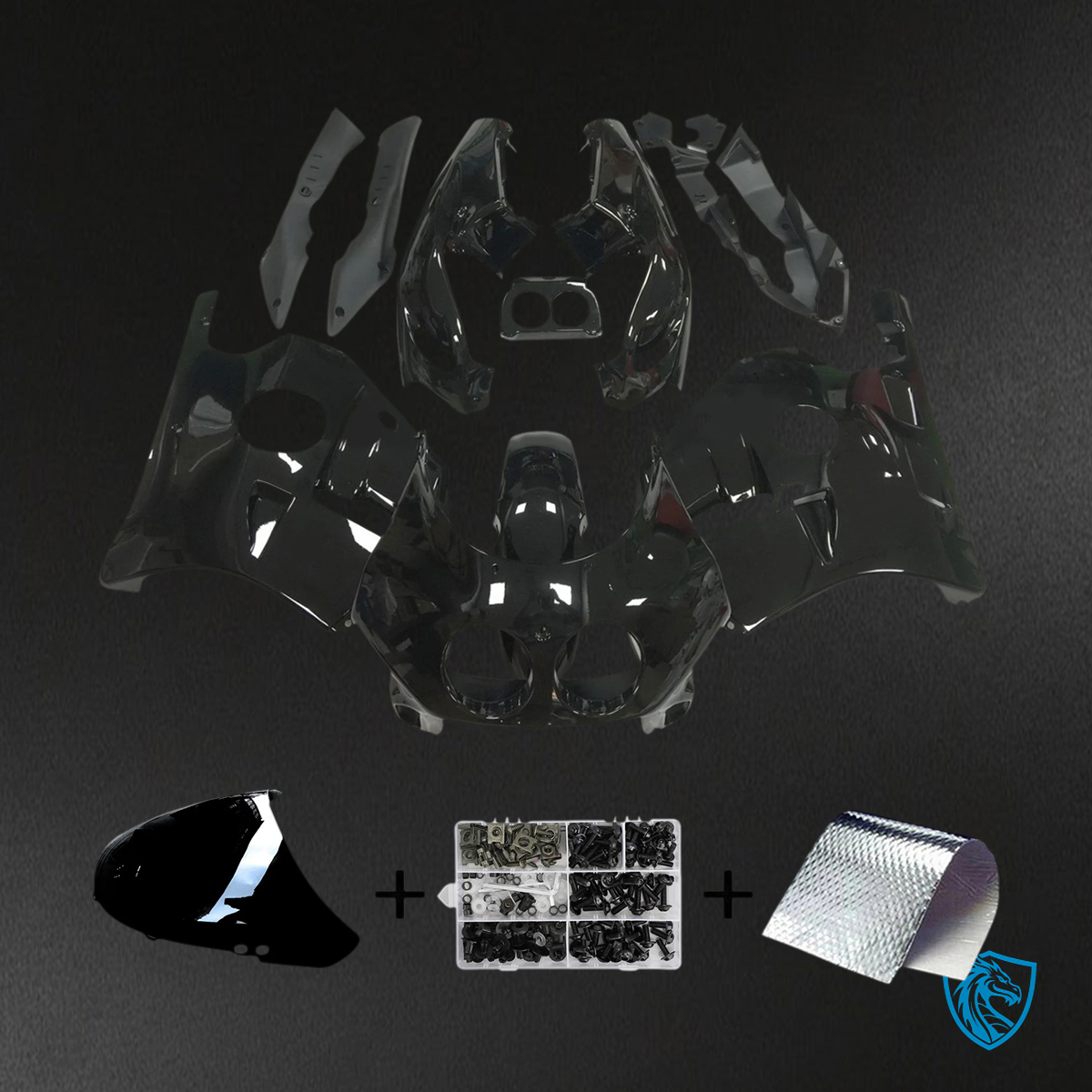 Honda CBR250RR MC22 (1990-1998) Black - Fairing Kit