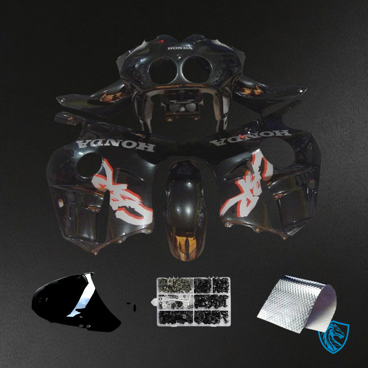 Honda CBR250RR MC22 (1990-1998) Black - Fairing Kit