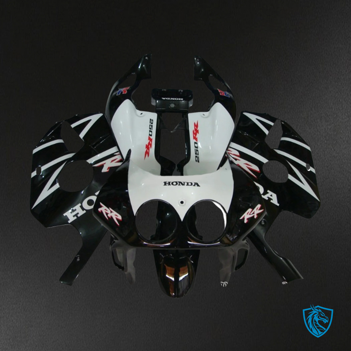 Honda CBR250RR MC22 (1990-1998) Black & White - Fairing Kit