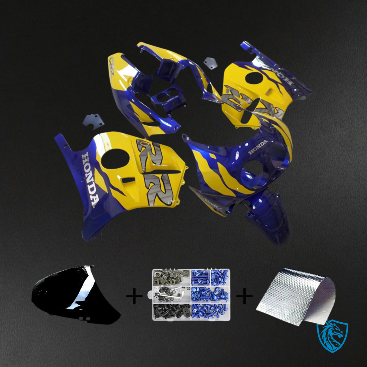 Honda CBR250RR MC22 (1990-1998) Blue & Yellow - Fairing Kit