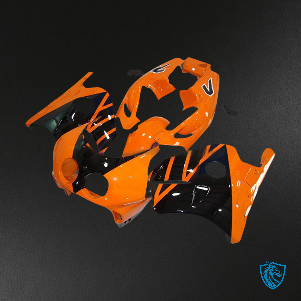 Honda CBR250RR MC22 (1990-1998) Orange & Black - Fairing Kit