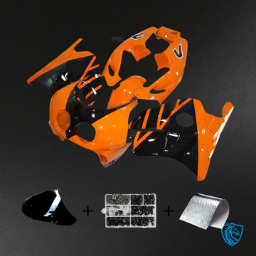 Honda CBR250RR MC22 (1990-1998) Orange & Black - Fairing Kit