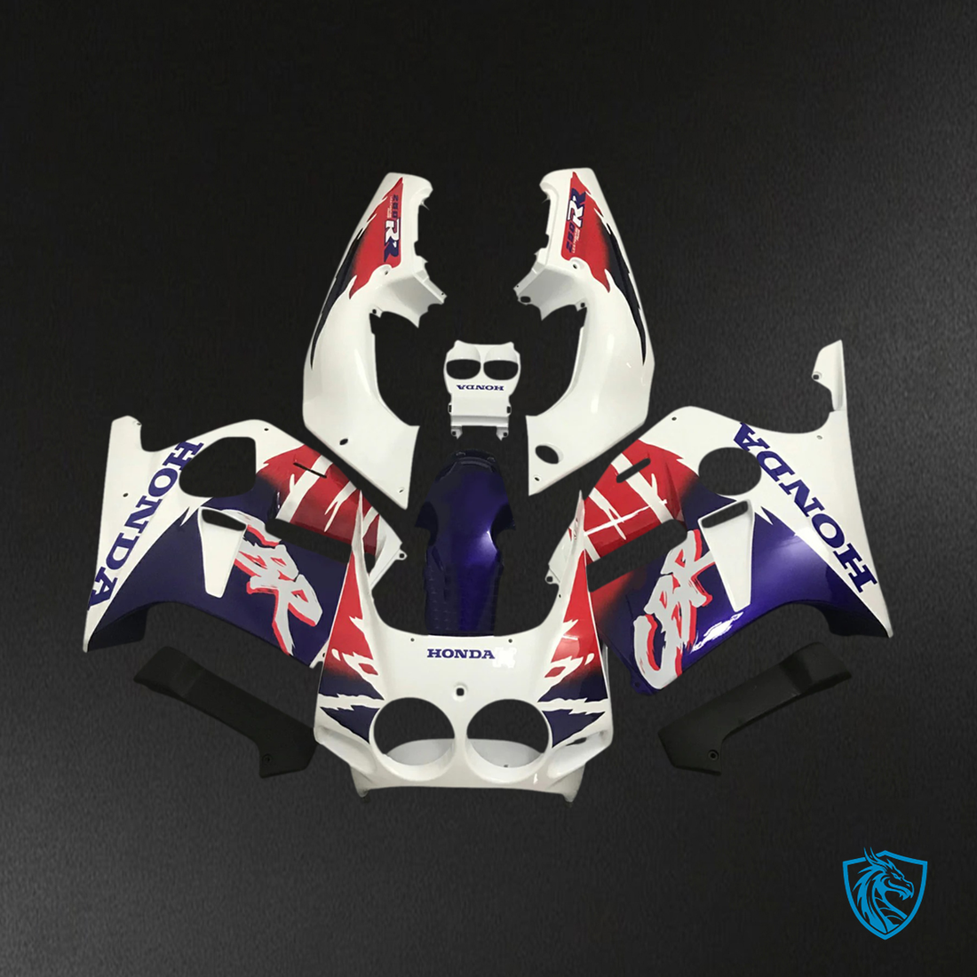 Honda CBR250RR MC22 (1990-1998) Red & Blue Style 2 - Fairing Kit