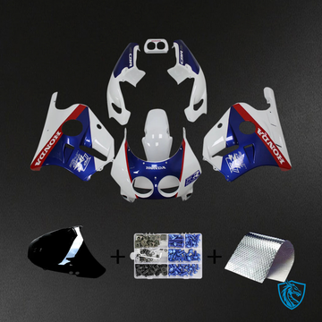 Honda CBR250RR MC22 (1990-1998) White & Blue - Fairing Kit