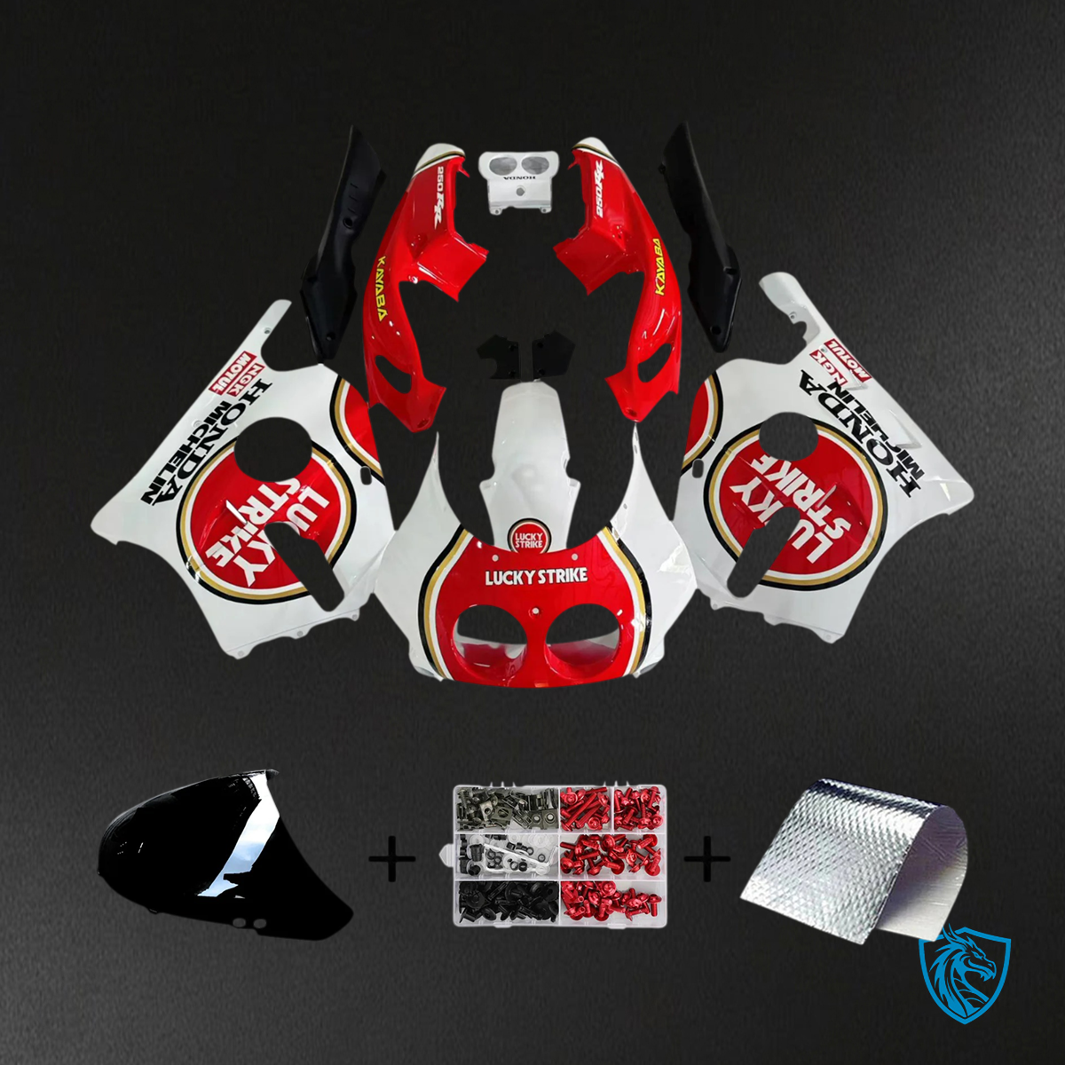 Honda CBR250RR MC22 (1990-1998) White & Red - Fairing Kit