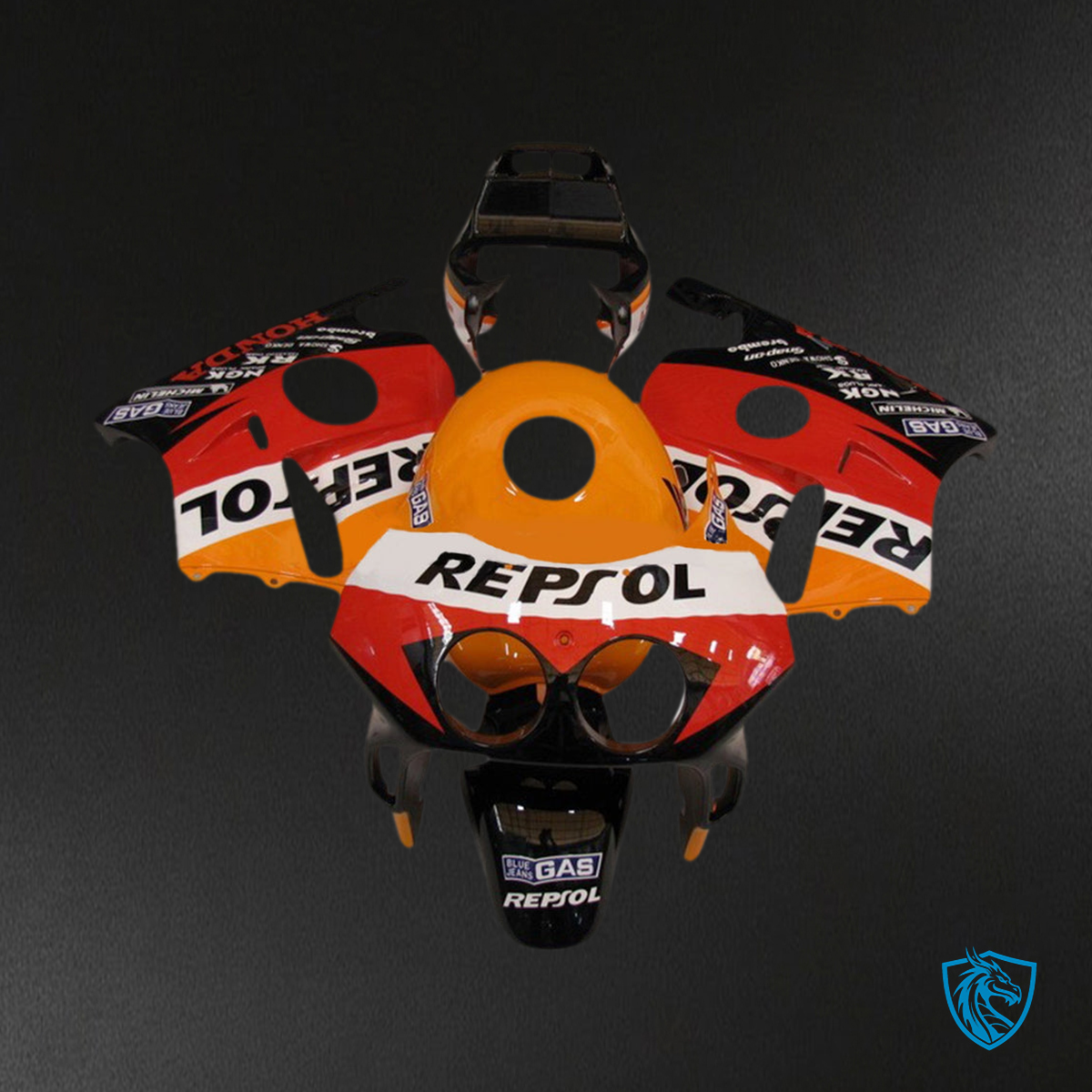 Honda CBR250RR MC22 (1990-1998) Fairing Kit - Gloss Classic Repsol - ABS Bodywork
