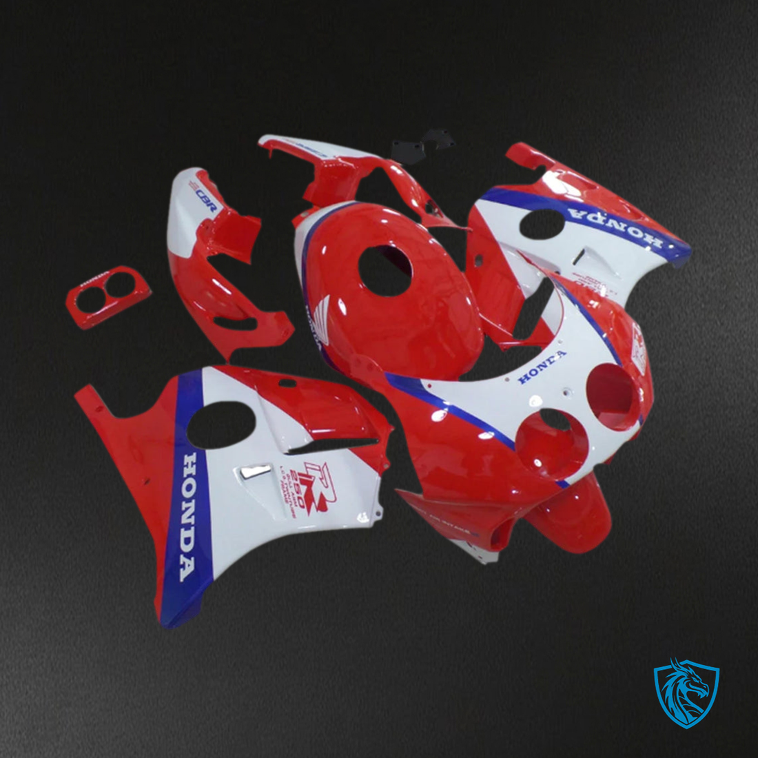 Honda CBR250RR MC22 (1990-1998)  Fairing Kit - White, Red, and Blue - ABS Bodywork