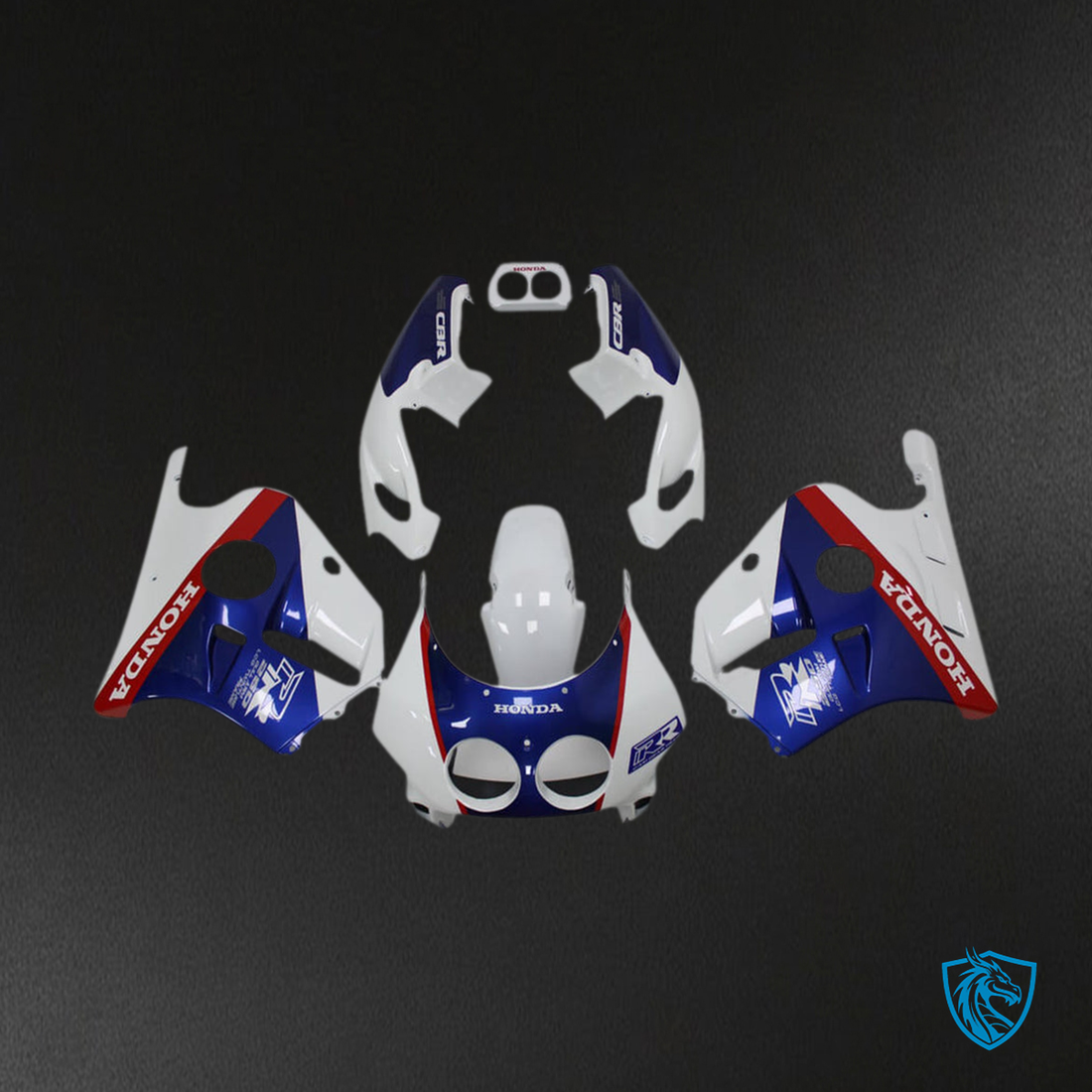 Honda CBR250RR MC22 (1990-1998) Fairing Kit -  White Blue and Red - ABS Bodywork