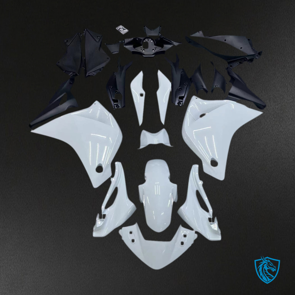 Honda CBR250R (2011-2015 )  Fairing Kit -  White and Black - ABS Bodywork