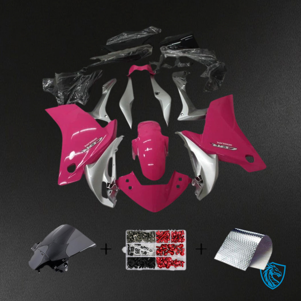 Honda CBR250R (2011-2015 ) Fairing Kit -  Pink and Grey - ABS Bodywork