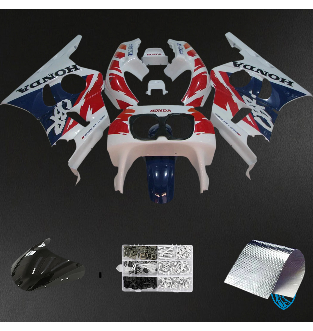 Honda CBR400RR NC23 (1987-1989) Blue & Red - Fairing Kit