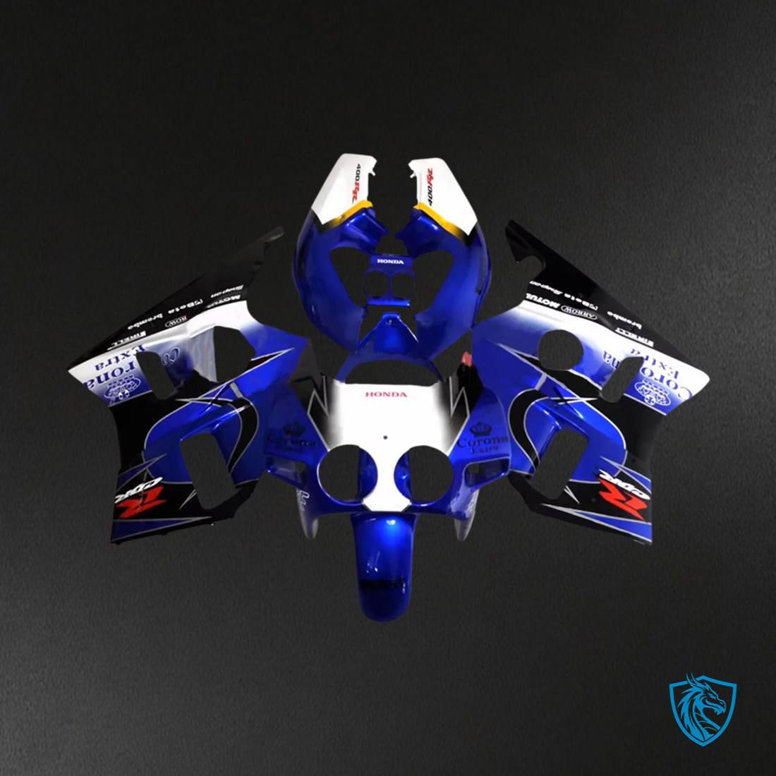 Honda CBR400RR NC23 (1987-1989) Blue & White - Fairing Kit