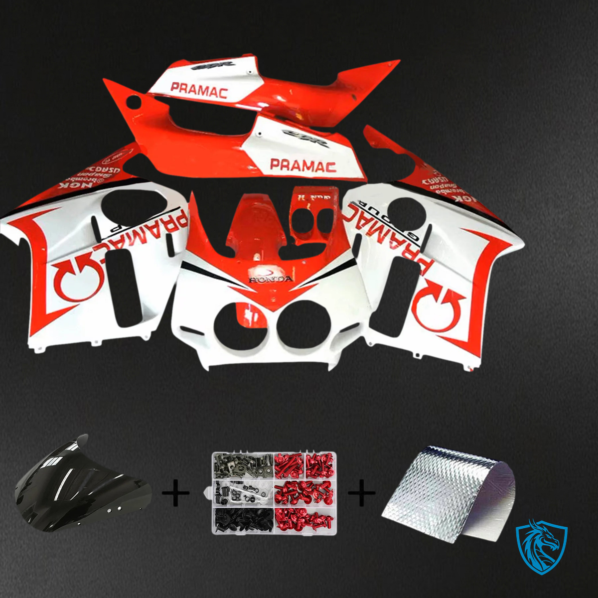 Honda CBR400RR NC23 (1987-1989) Orange & White - Fairing Kit