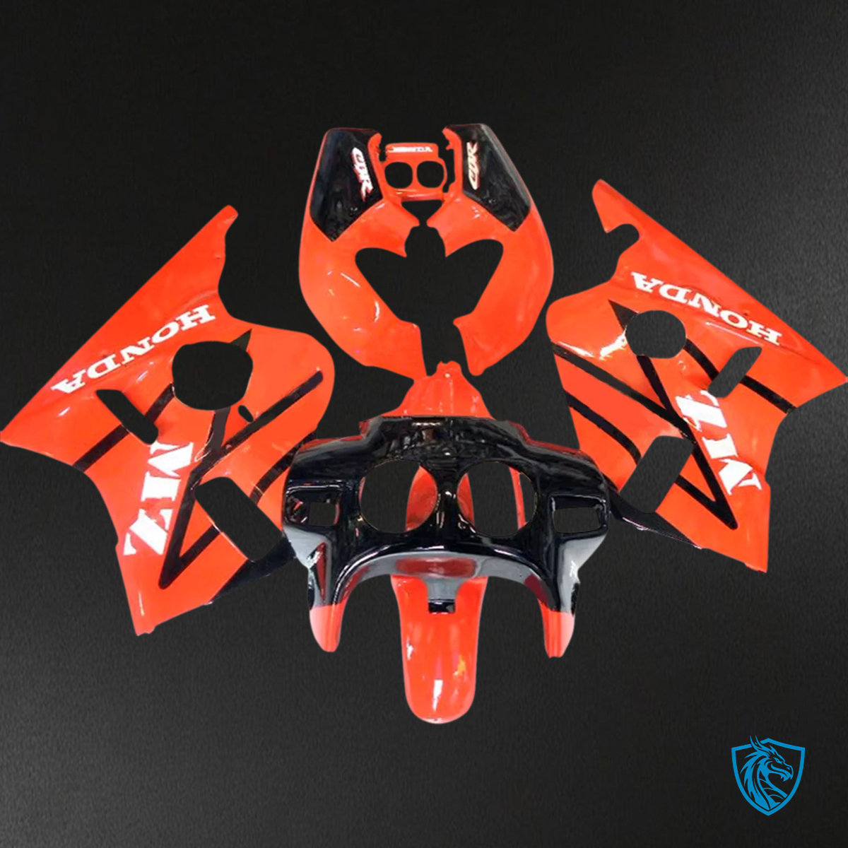 Honda CBR400RR NC23 (1987-1989) Orange & Black - Fairing Kit