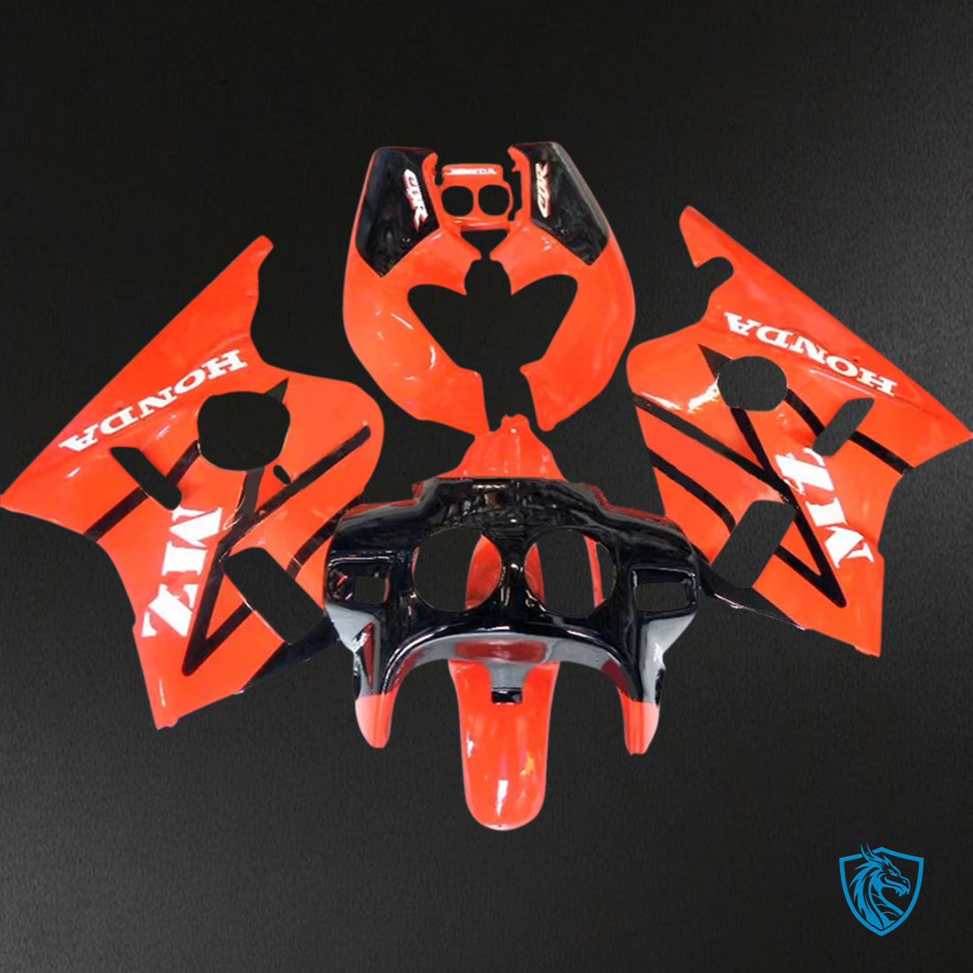 Honda CBR400RR NC23 (1987-1989) Orange & Black - Fairing Kit