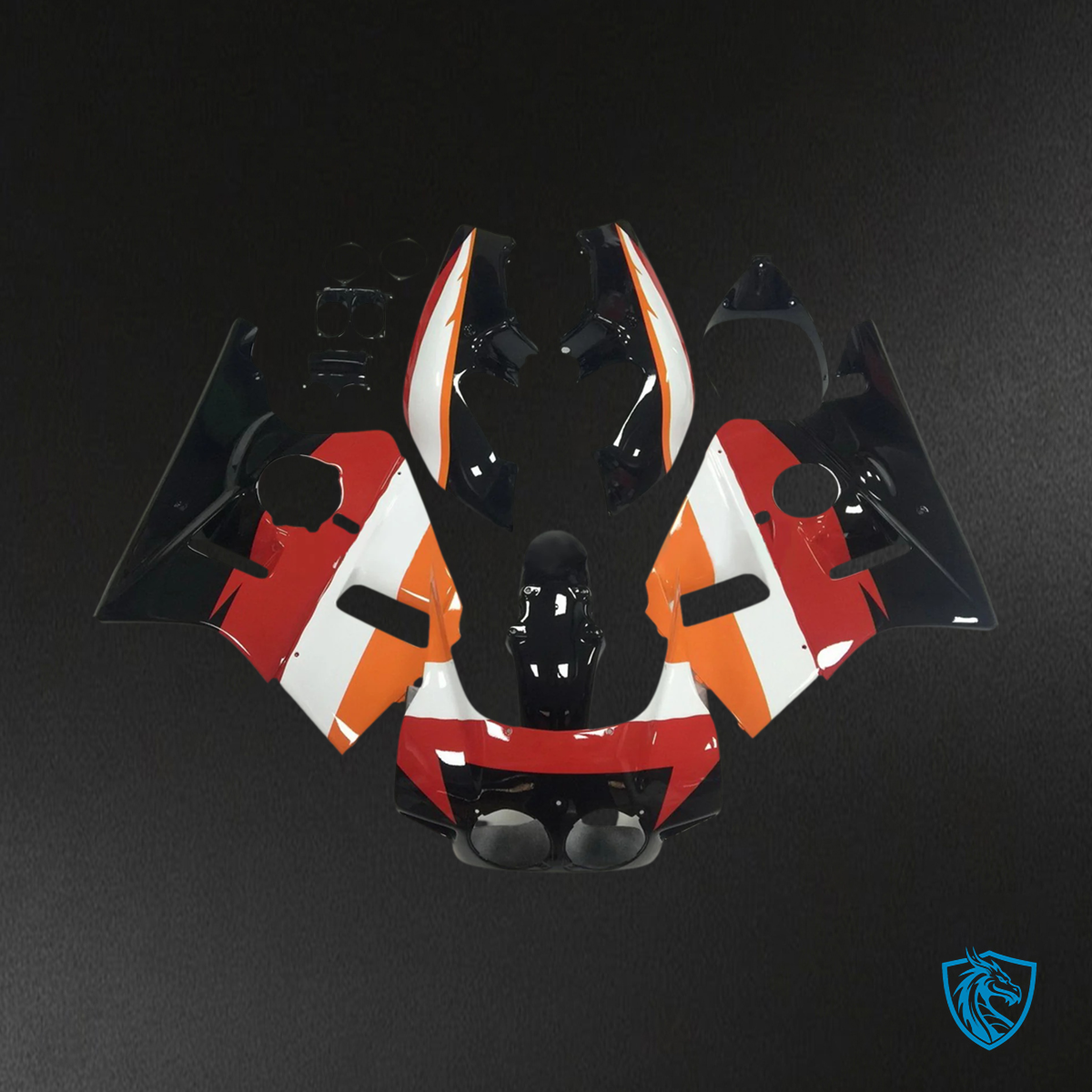 Honda CBR400RR NC23 (1987-1989) Red & Orange Fairing Kit