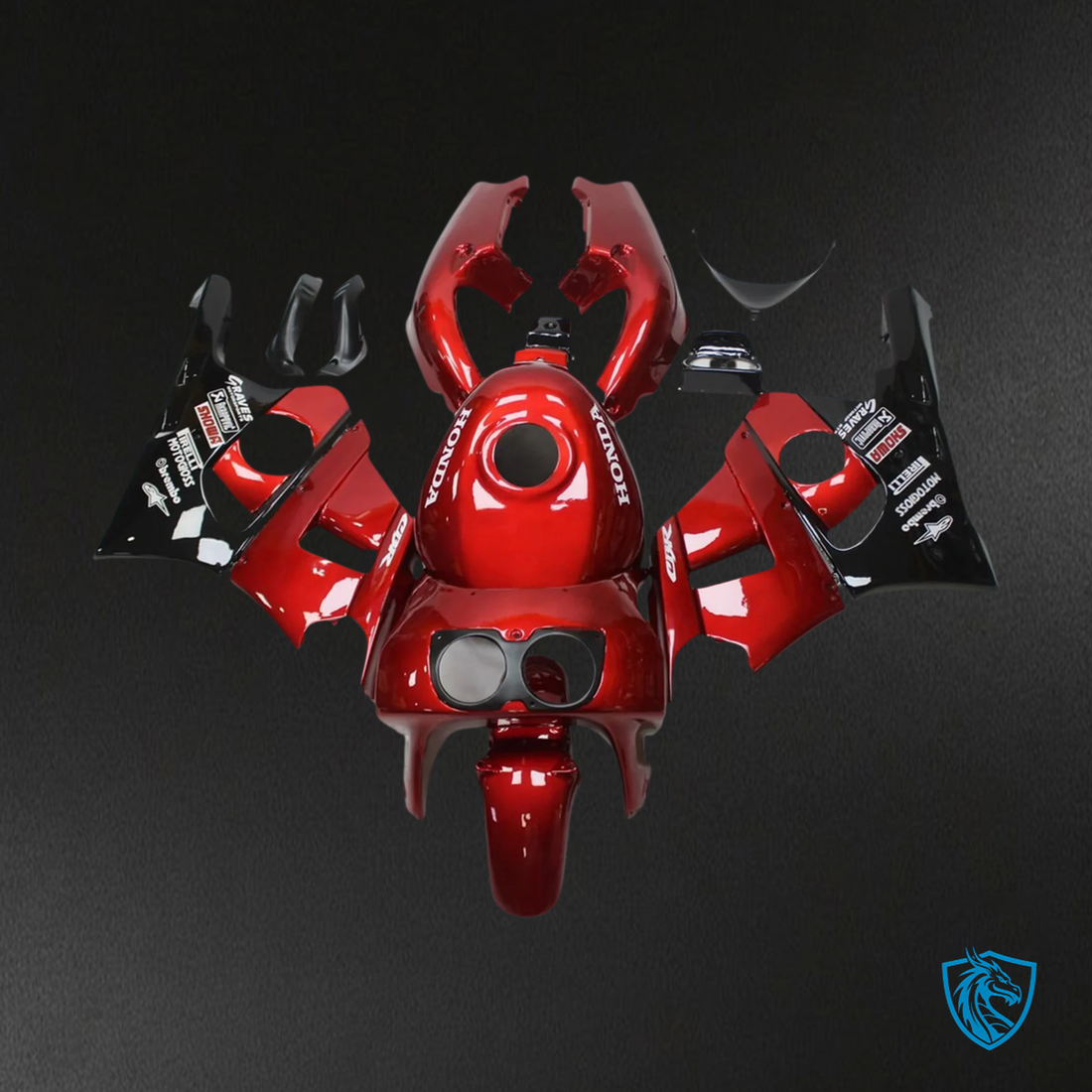 Honda CBR400RR NC29 (1990-1999) Red & Black - Fairing Kit