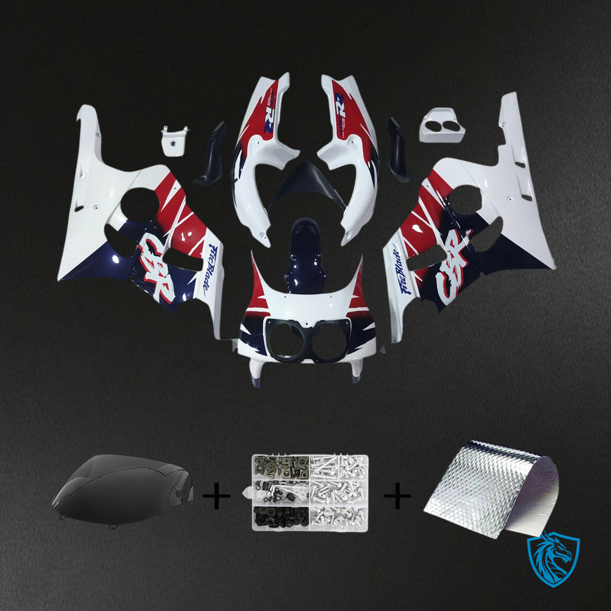 Honda CBR400RR NC29 (1990-1999) Red & Blue - Fairing Kit