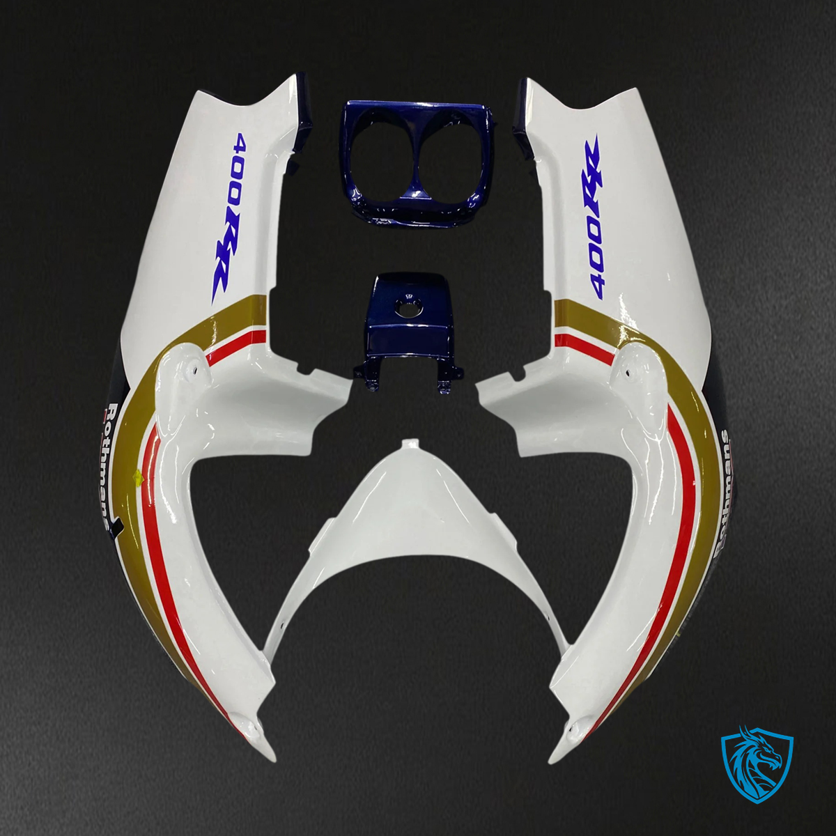 Honda CBR400RR NC29 (1990-1999) Yellow & Blue Stripe - Fairing Kit