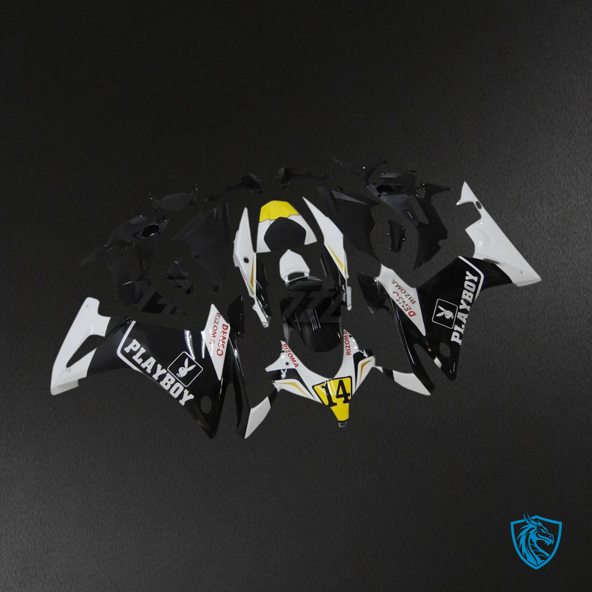 Honda CBR500R (2013-2015) Black & White - Fairing Kit