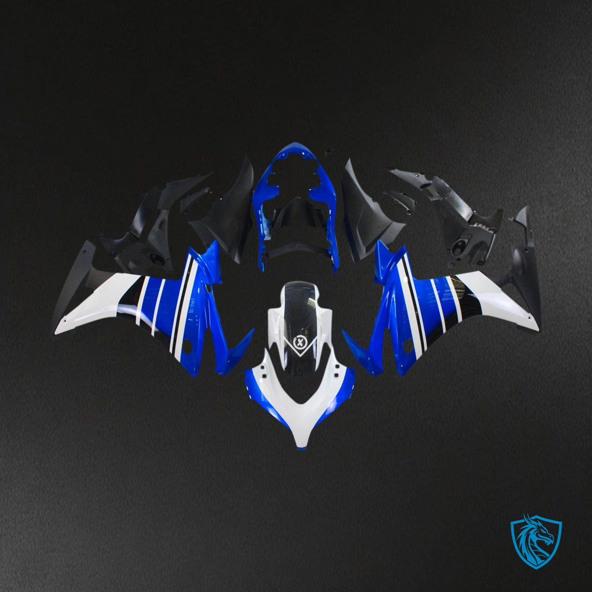 Honda CBR500R (2013-2015) Blue & White - Fairing Kit