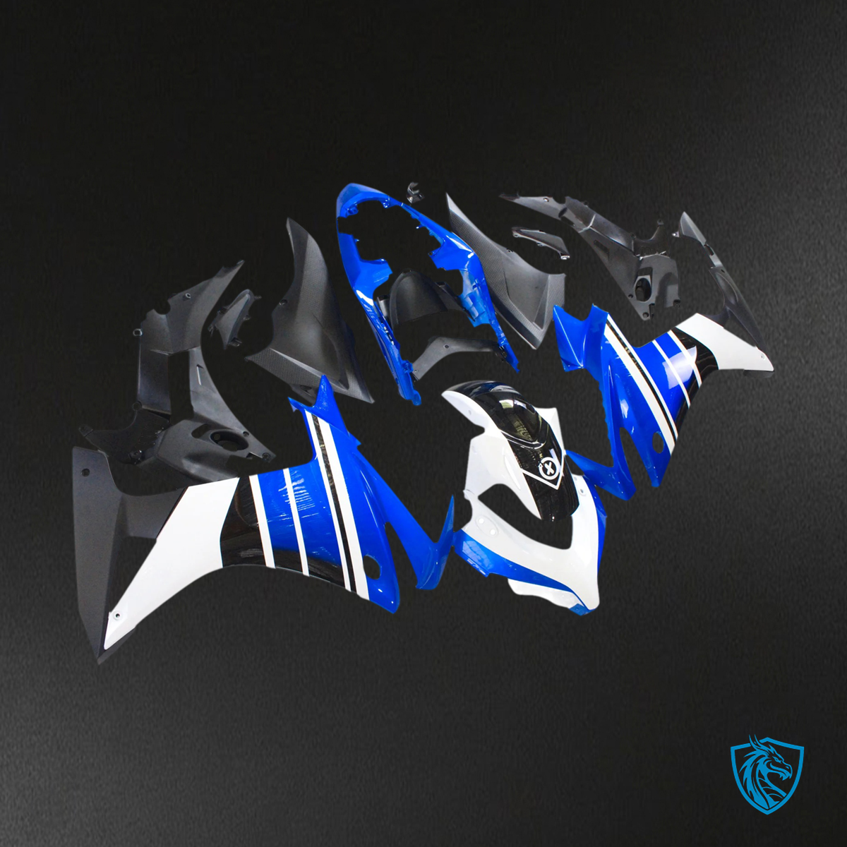 Honda CBR500R (2013-2015) Blue & White - Fairing Kit