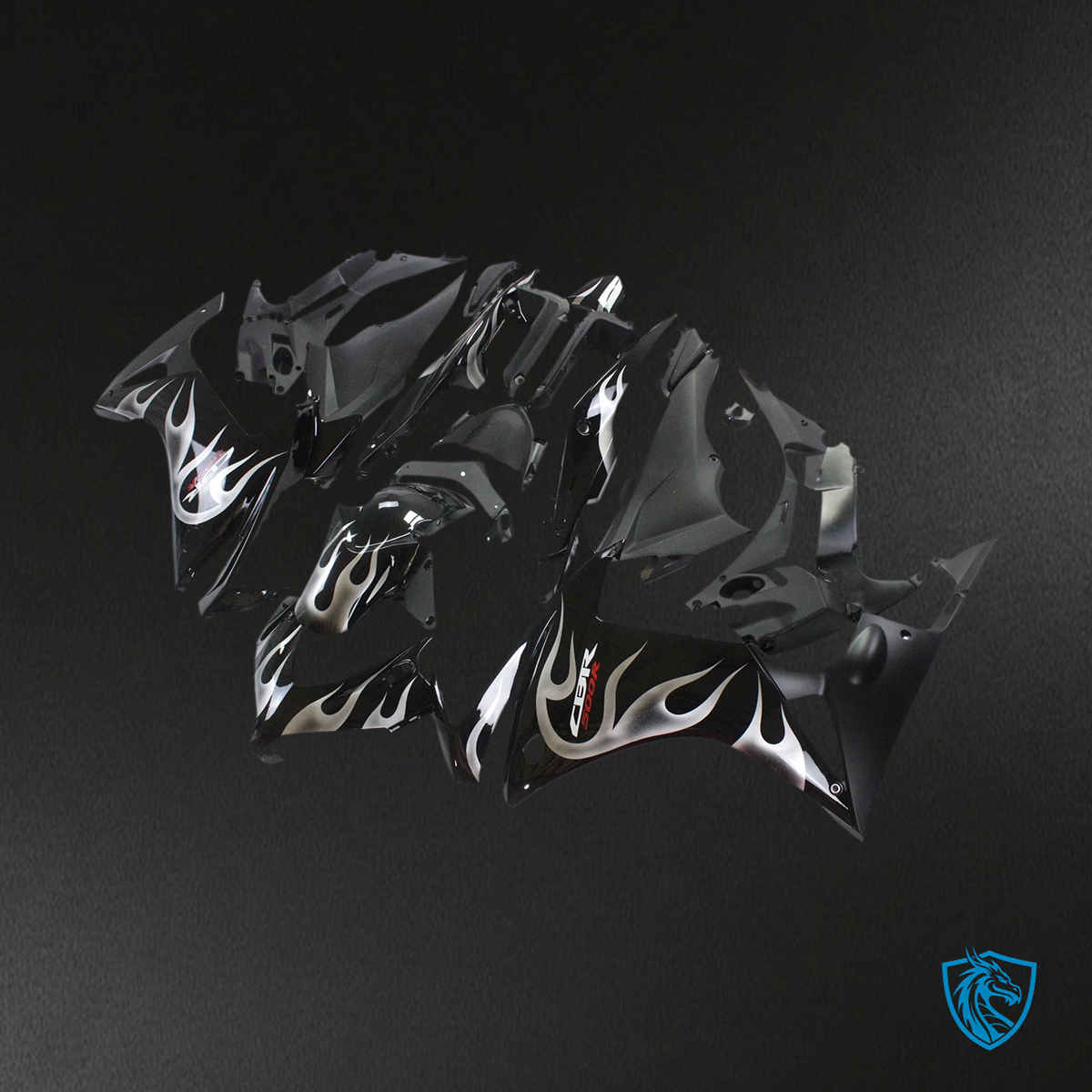Honda CBR500R (2013-2015) Black & Fire - Fairing Kit