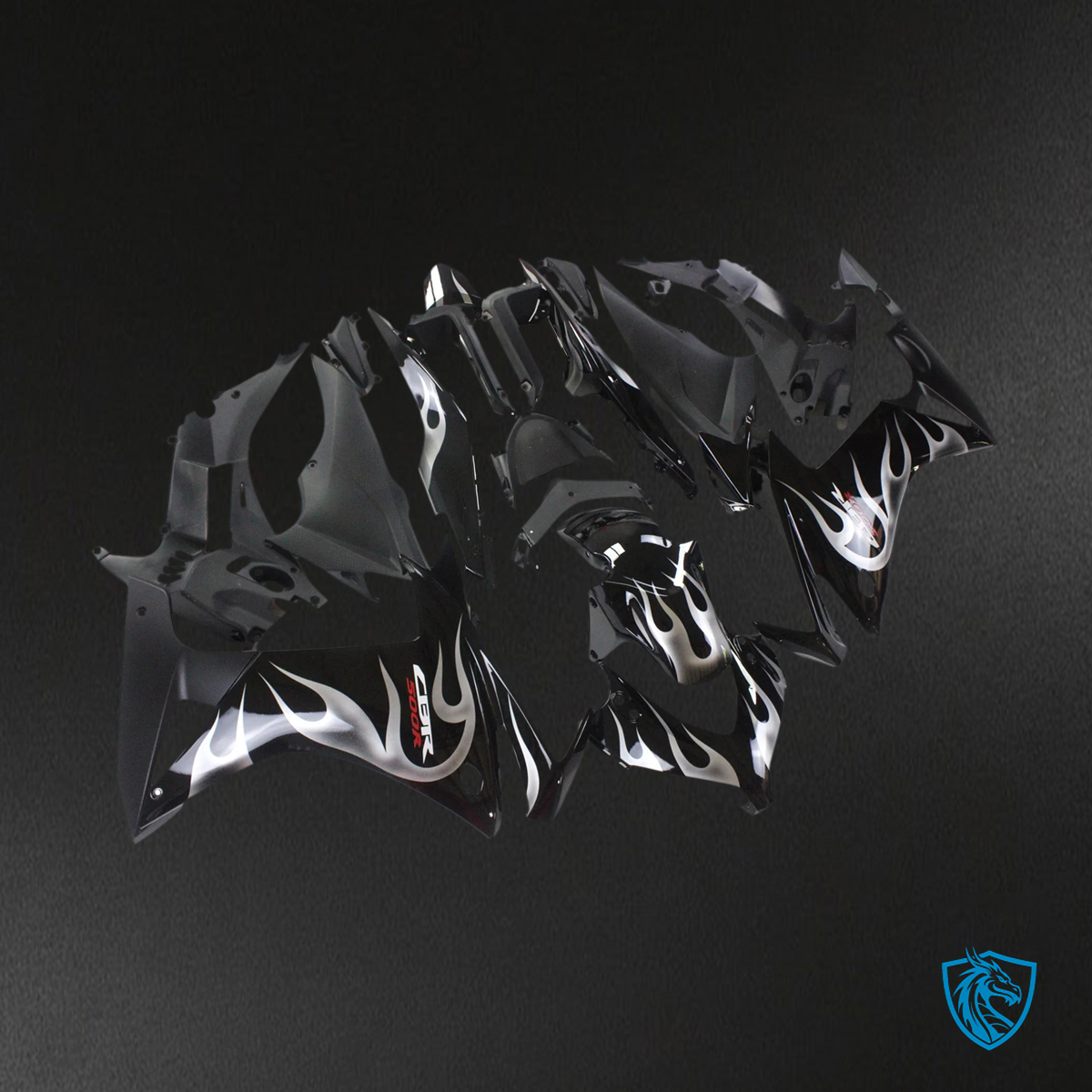 Honda CBR500R (2013-2015) Black & Fire - Fairing Kit