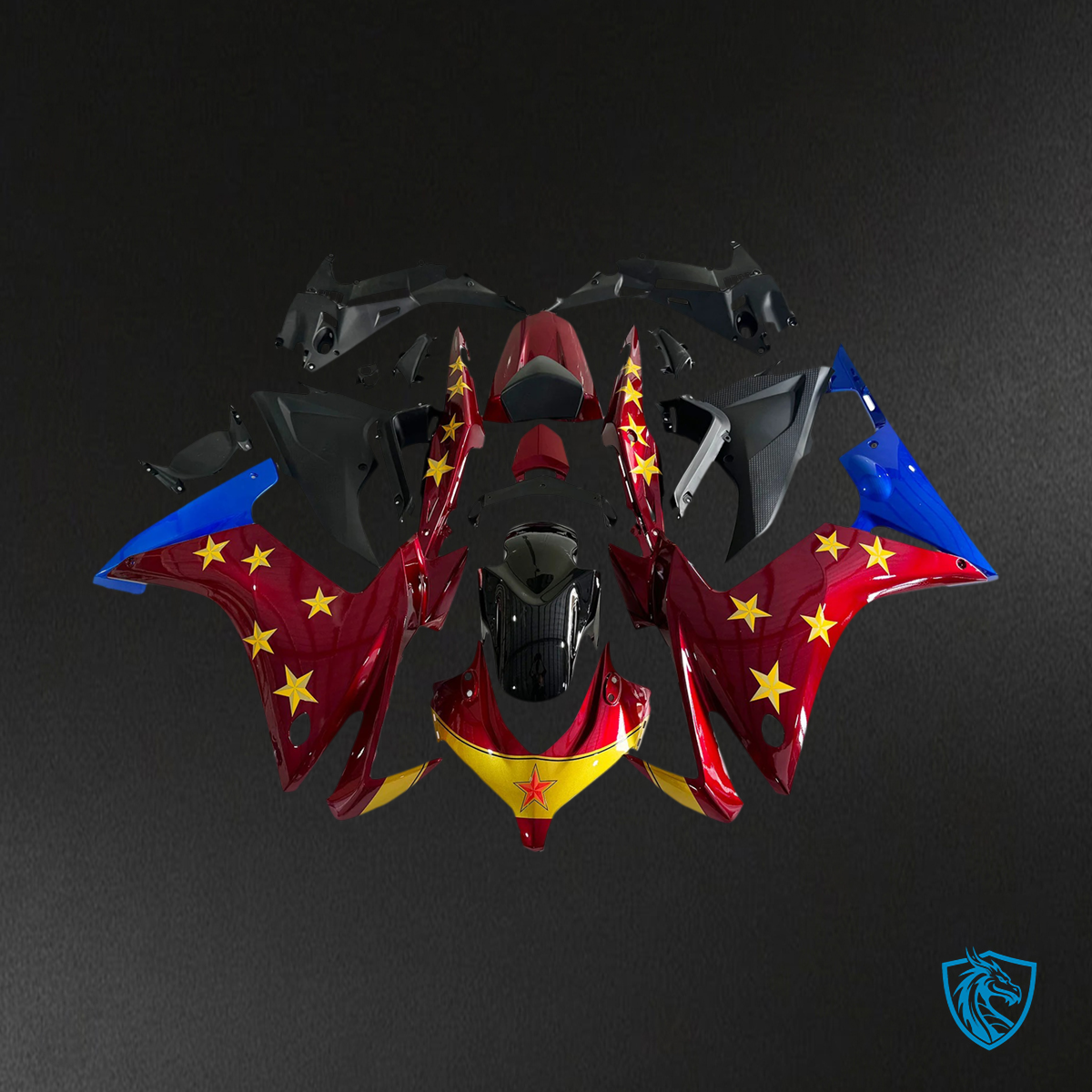 Honda CBR500R 2013-2015) Red & Blue - Fairing Kit