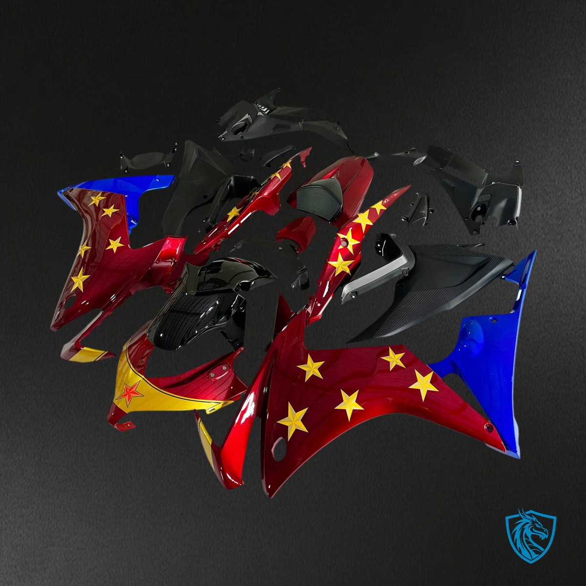 Honda CBR500R 2013-2015) Red & Blue - Fairing Kit
