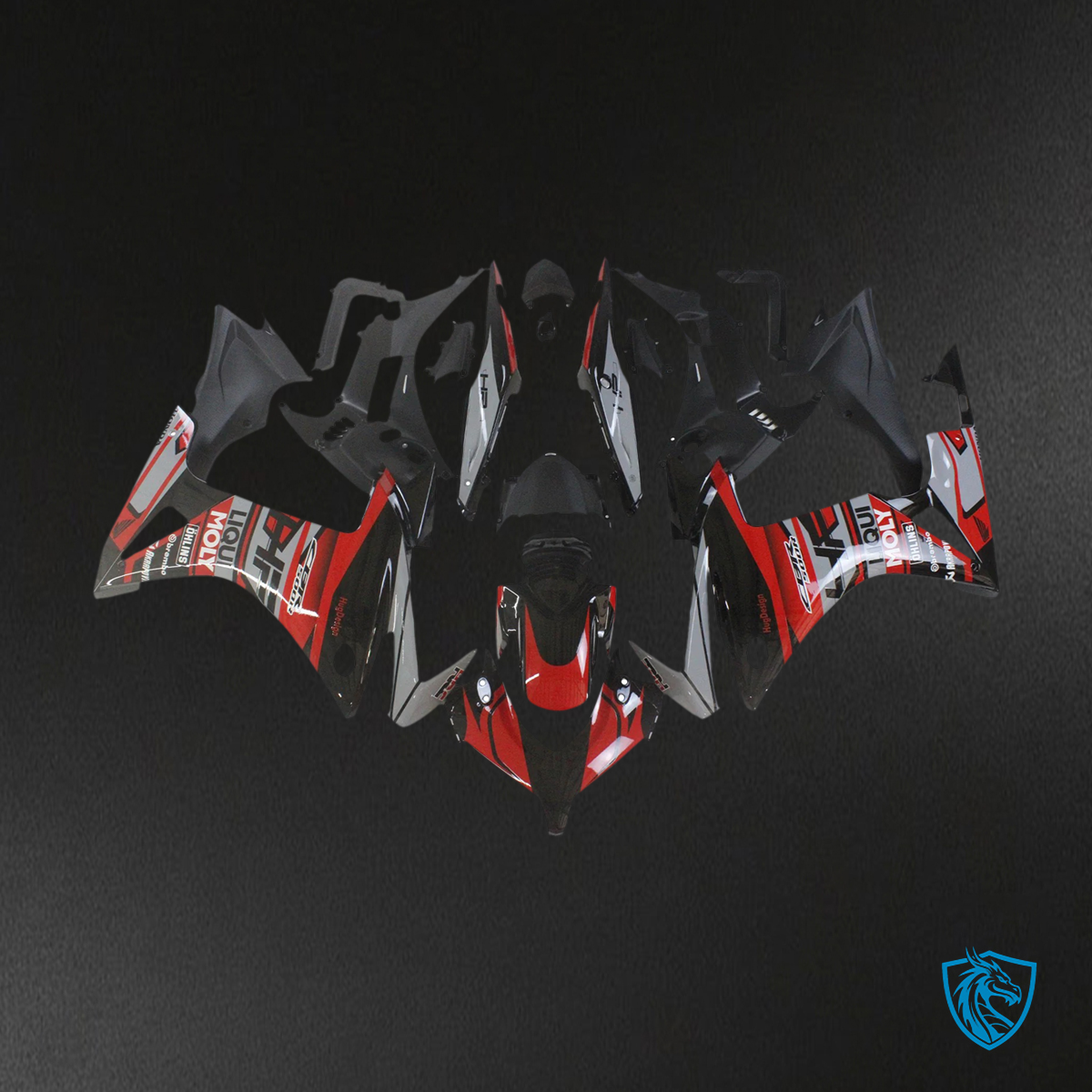 Honda CBR500R (2013-2015) Red & Gray Style 1 - Fairing Kit