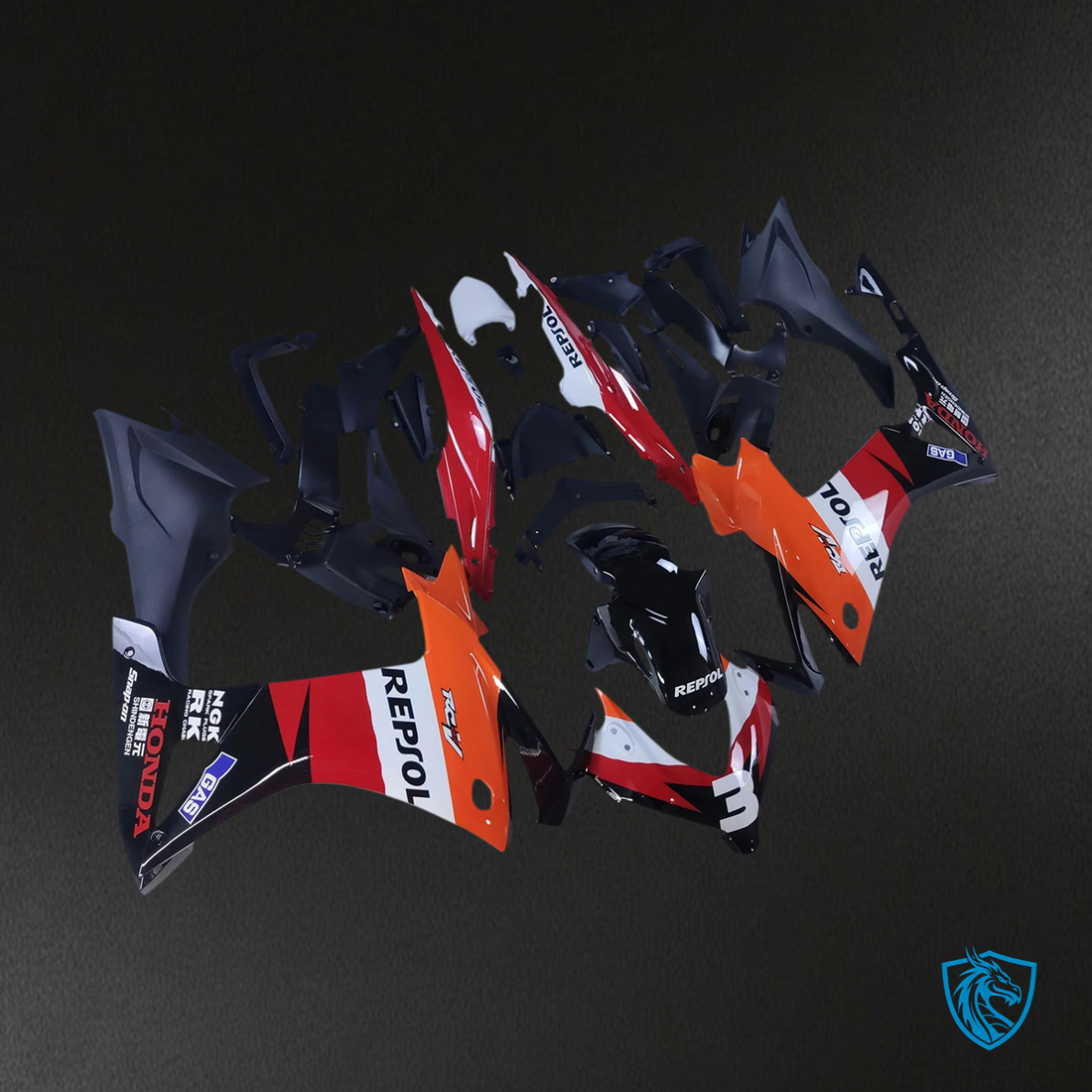 Honda CBR500R (2013-2015) Red & Orange Repjol - Fairing Kit