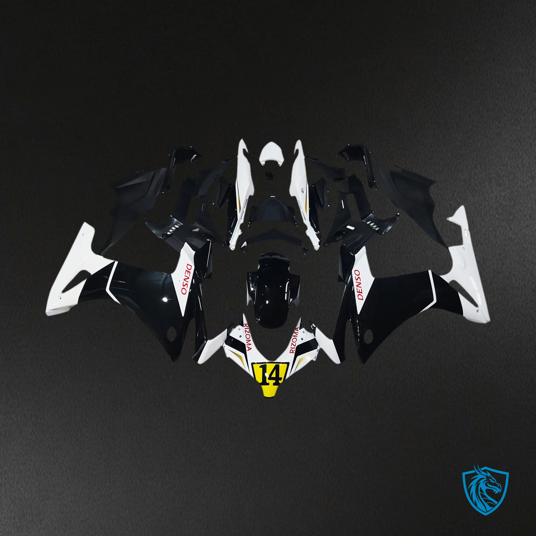 Honda CBR500R (2013-2015) White & Black - Fairing Kit