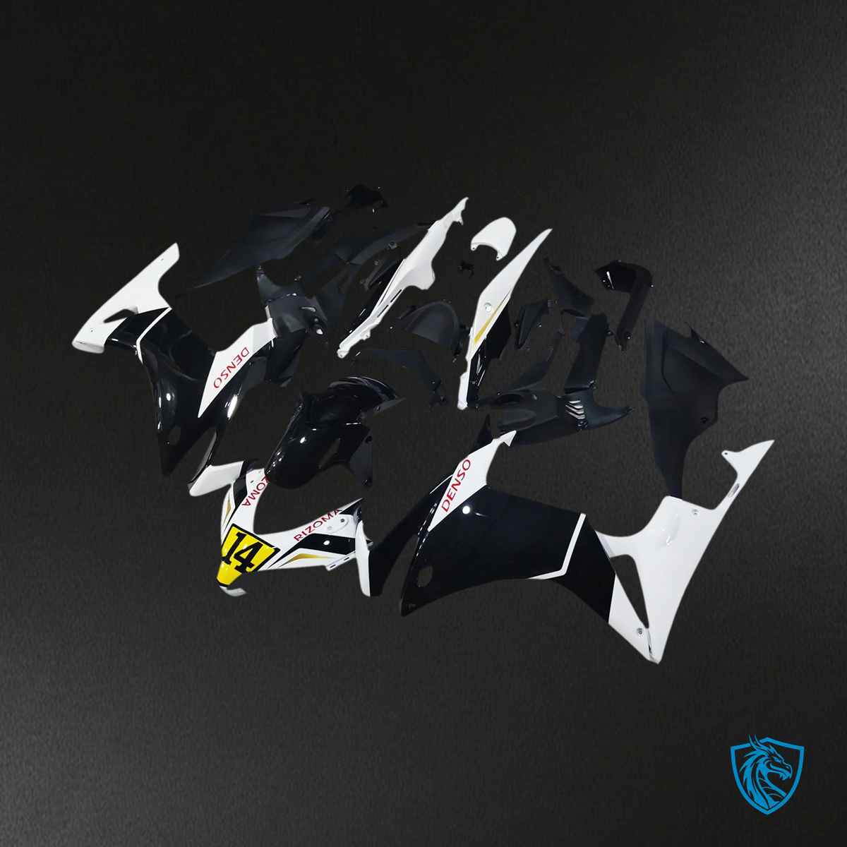 Honda CBR500R (2013-2015) White & Black - Fairing Kit