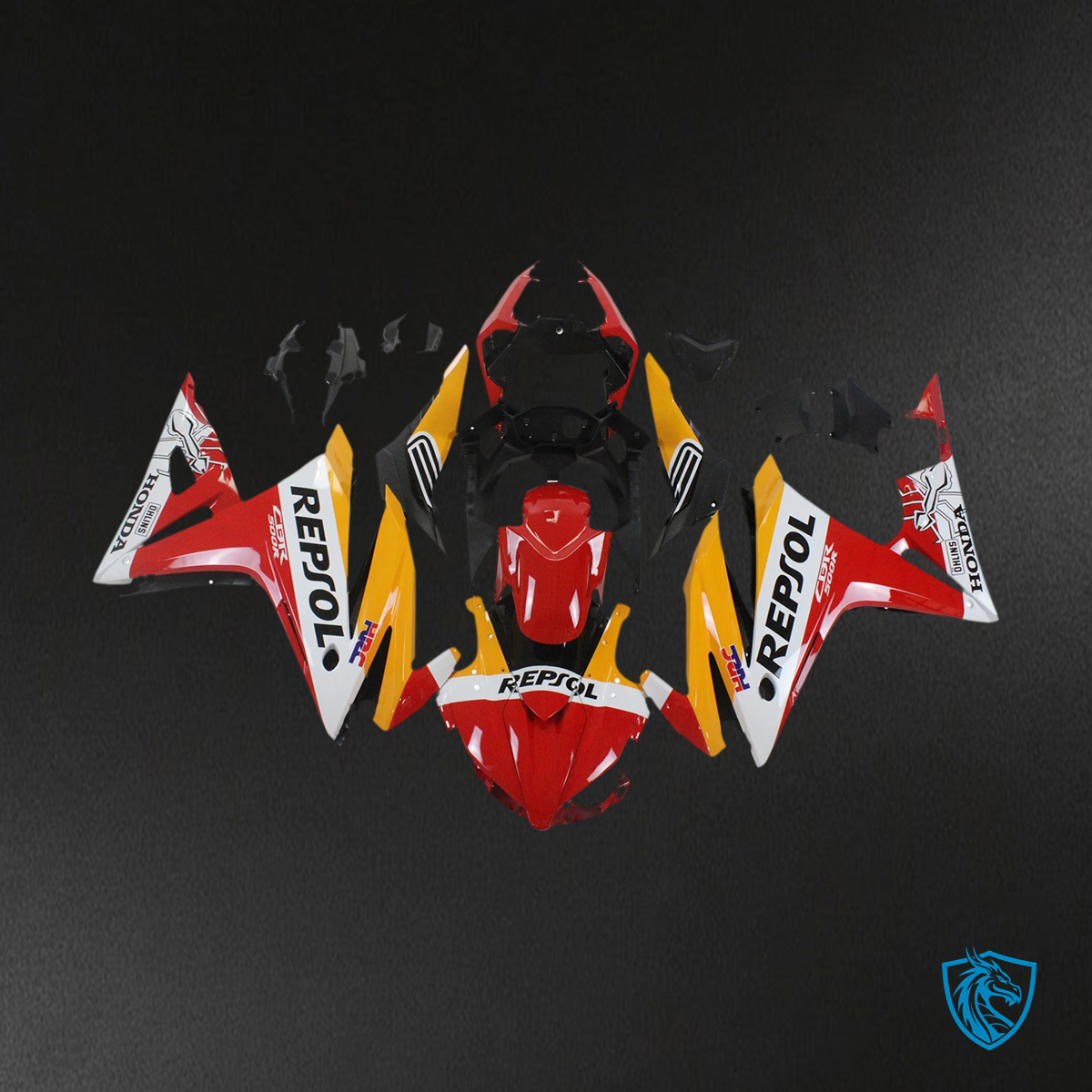 Honda CBR500R (2016-2018) Red & Orange Repjol - Fairing Kit