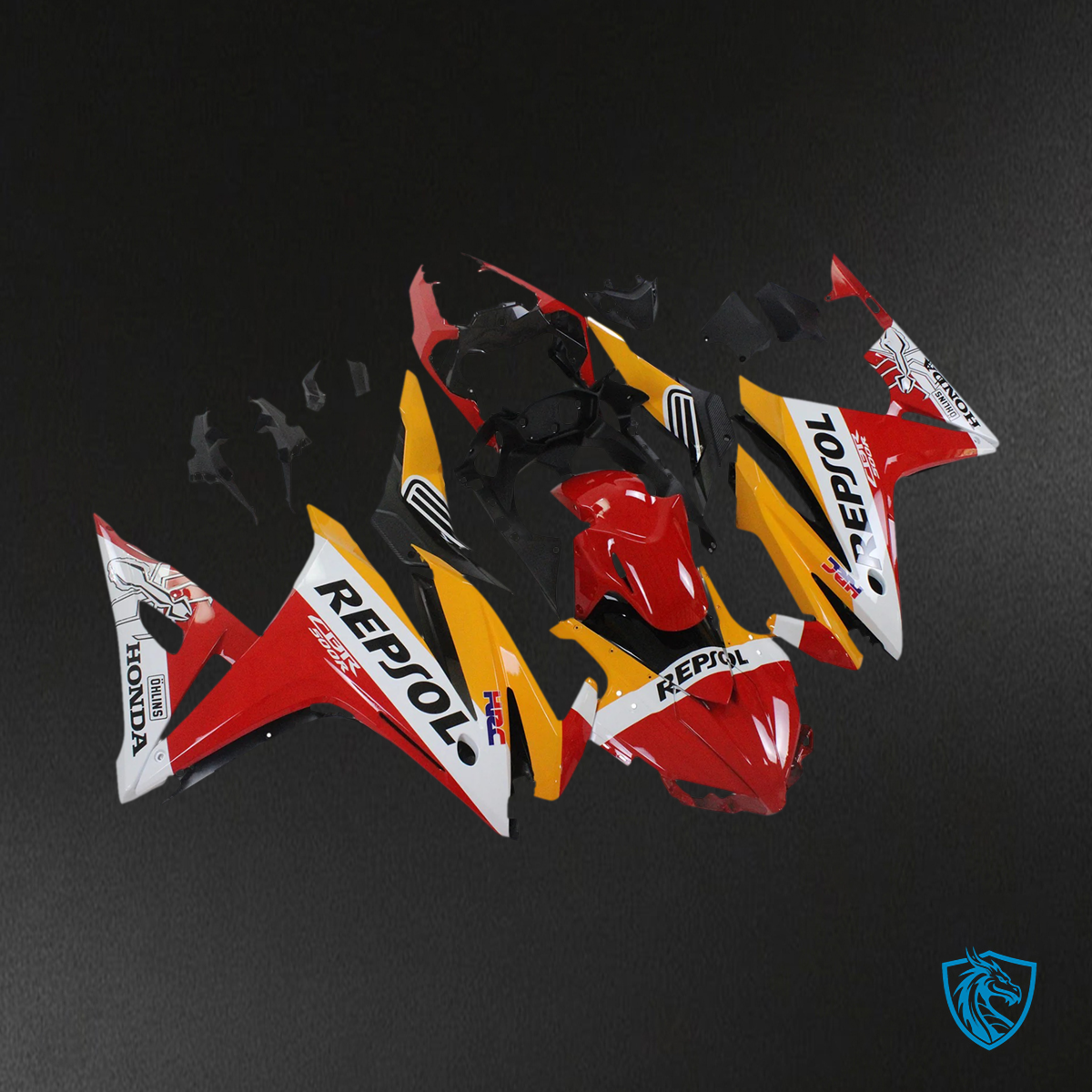 Honda CBR500R (2016-2018) Red & Orange Repjol - Fairing Kit